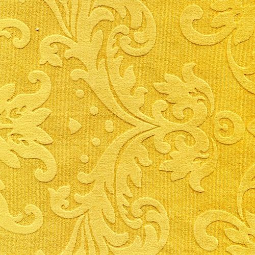 Látka s florálním ornamentem BD25 zlatožlutá